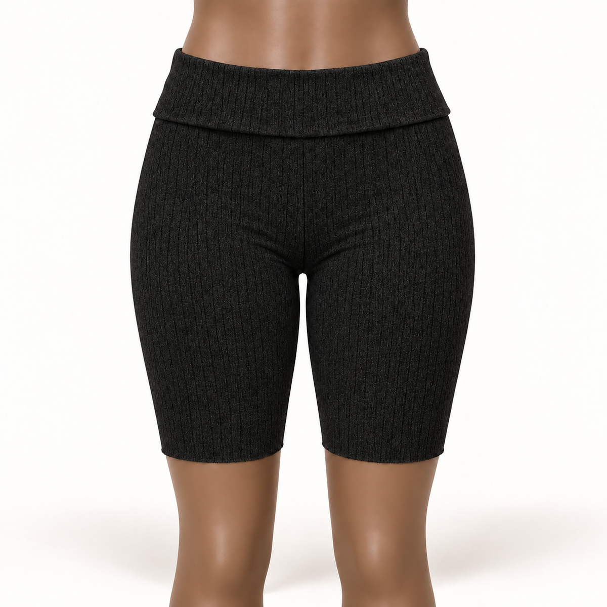Midnight Ribbed Shorts