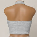 MIVÉRA Cloud Backless Knit Crop Top