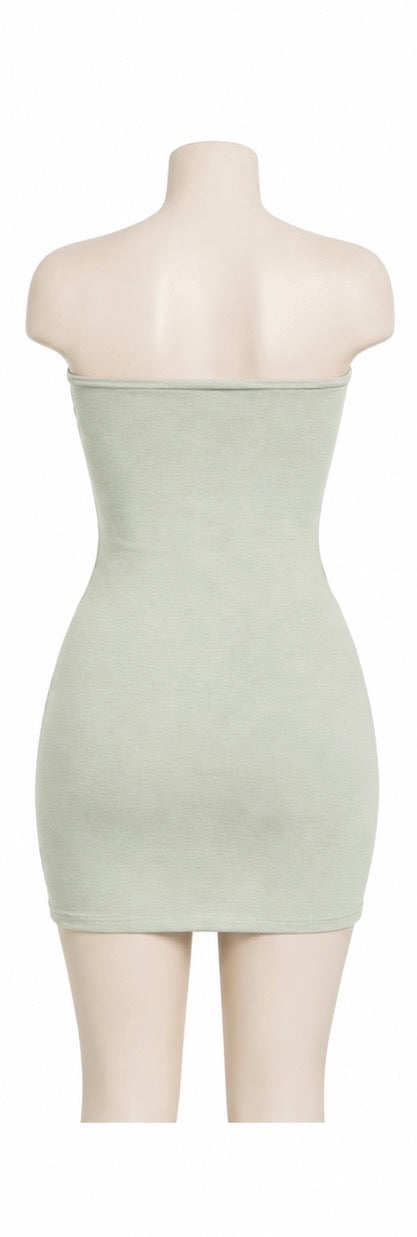 ÉDEN Sage Tube Top Mini Dress