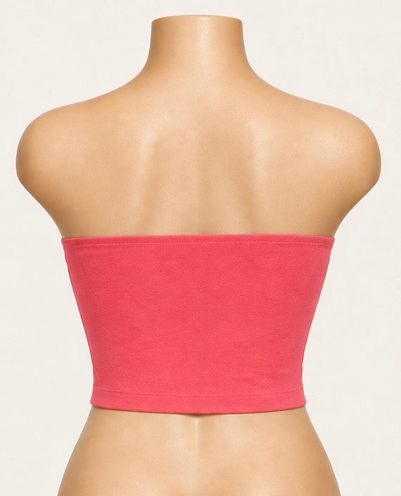 Blush Coral Tube Crop Top