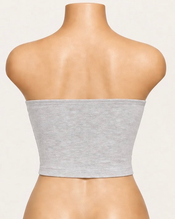 Cloud Gray Tube Crop Top