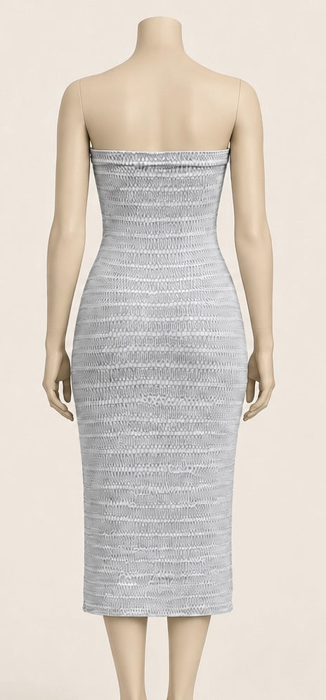 FROST Textured Tube Midi Dress