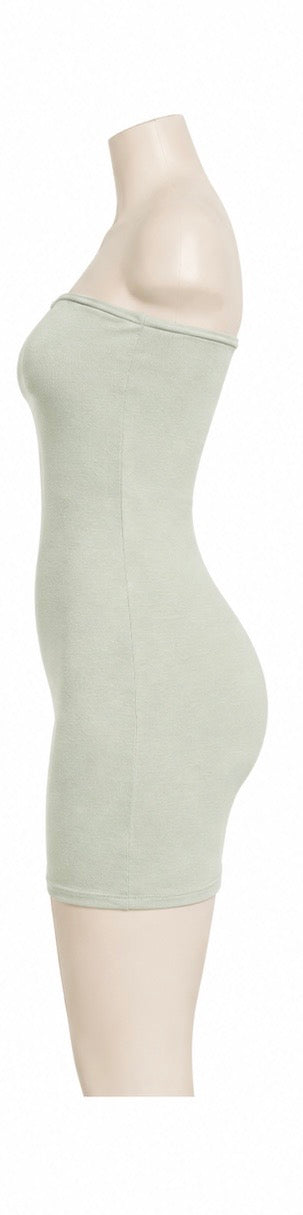ÉDEN Sage Tube Top Mini Dress
