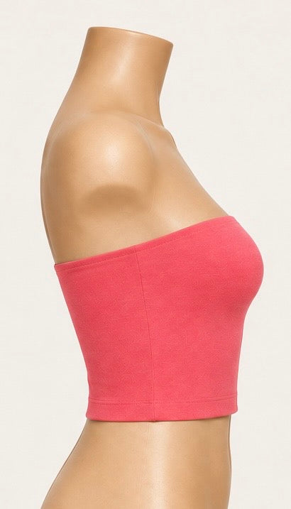 Blush Coral Tube Crop Top