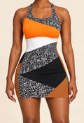 Luxe Halter Tie-Back Mini Dress