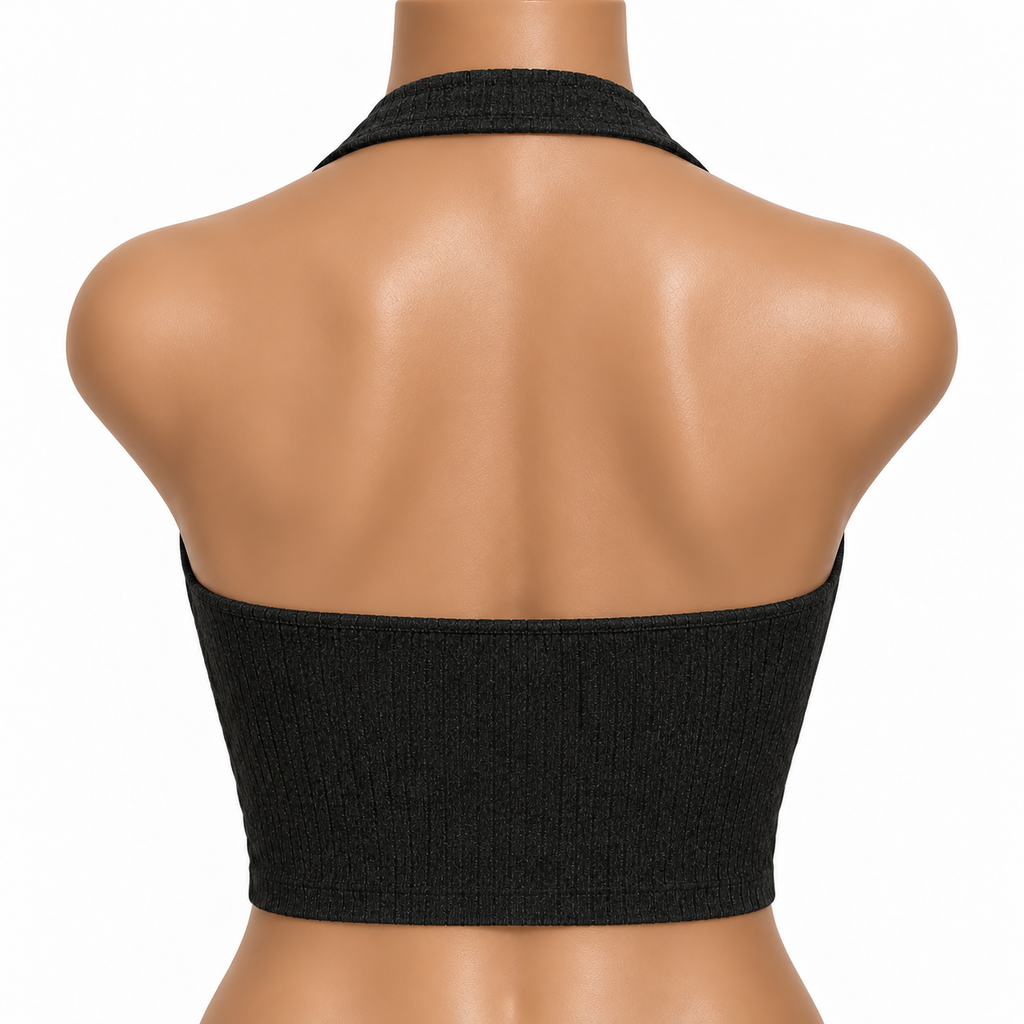Midnight Halter Crop Top