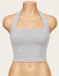 Cloud Gray Halter Crop Top