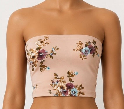 The Blush Bloom Tube Crop Top ✨