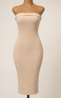 ÉLANA Strapless Slit Tube Dress