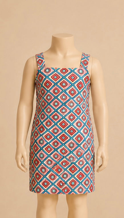 MOSAÏQUE ÉCLAT Kids’ Square-Neck Dress