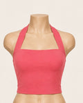 Blush Coral Halter Crop Top