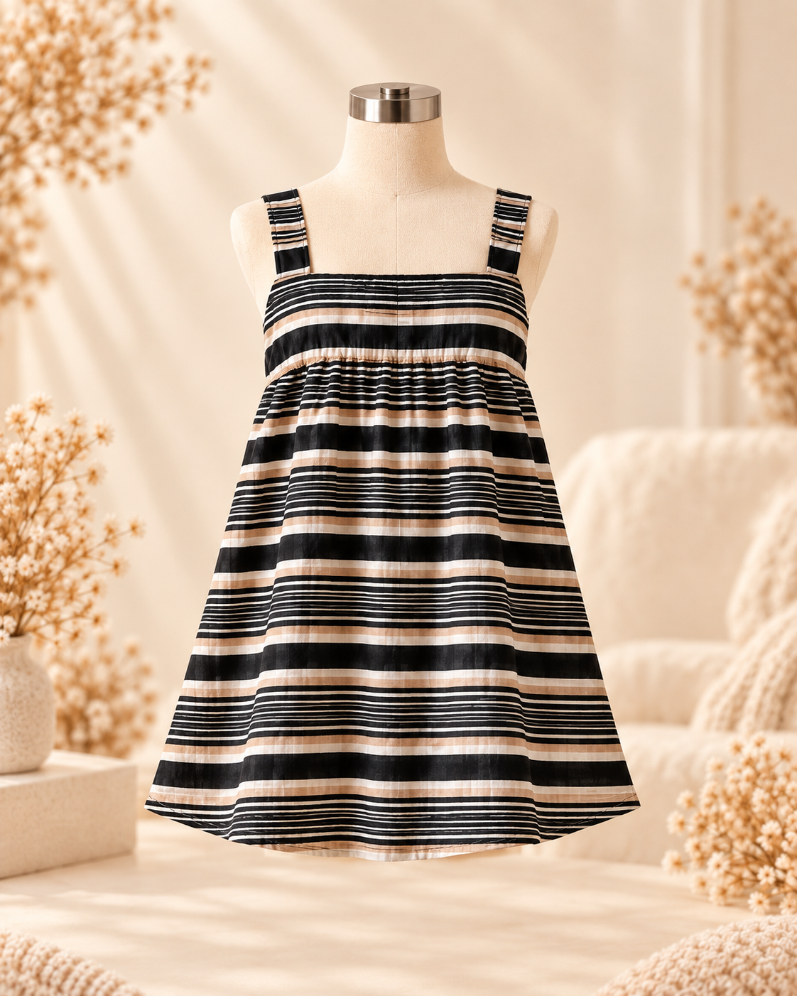 Striped Kids Pajama Dress