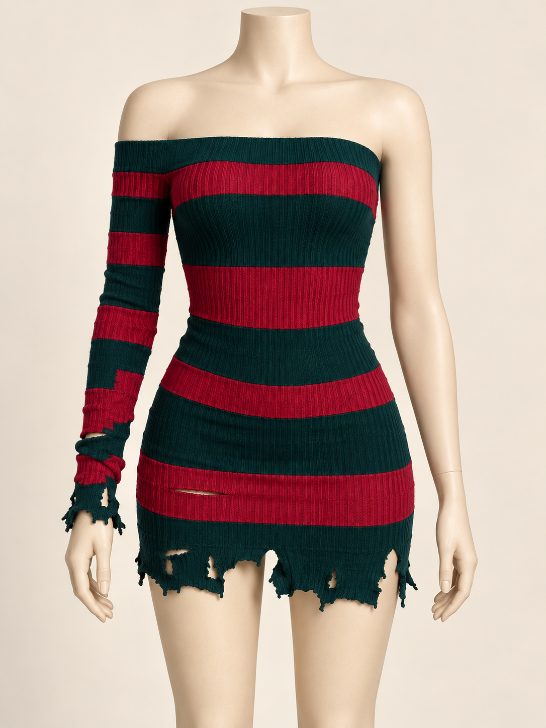 Freddy-Inspired One-Sleeve Mini Dress