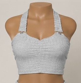 MIVÉRA Cloud Backless Knit Crop Top