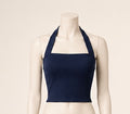 Midnight Navy Halter Crop Top
