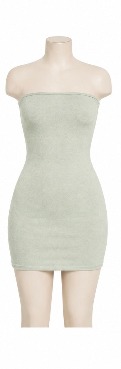 ÉDEN Sage Tube Top Mini Dress