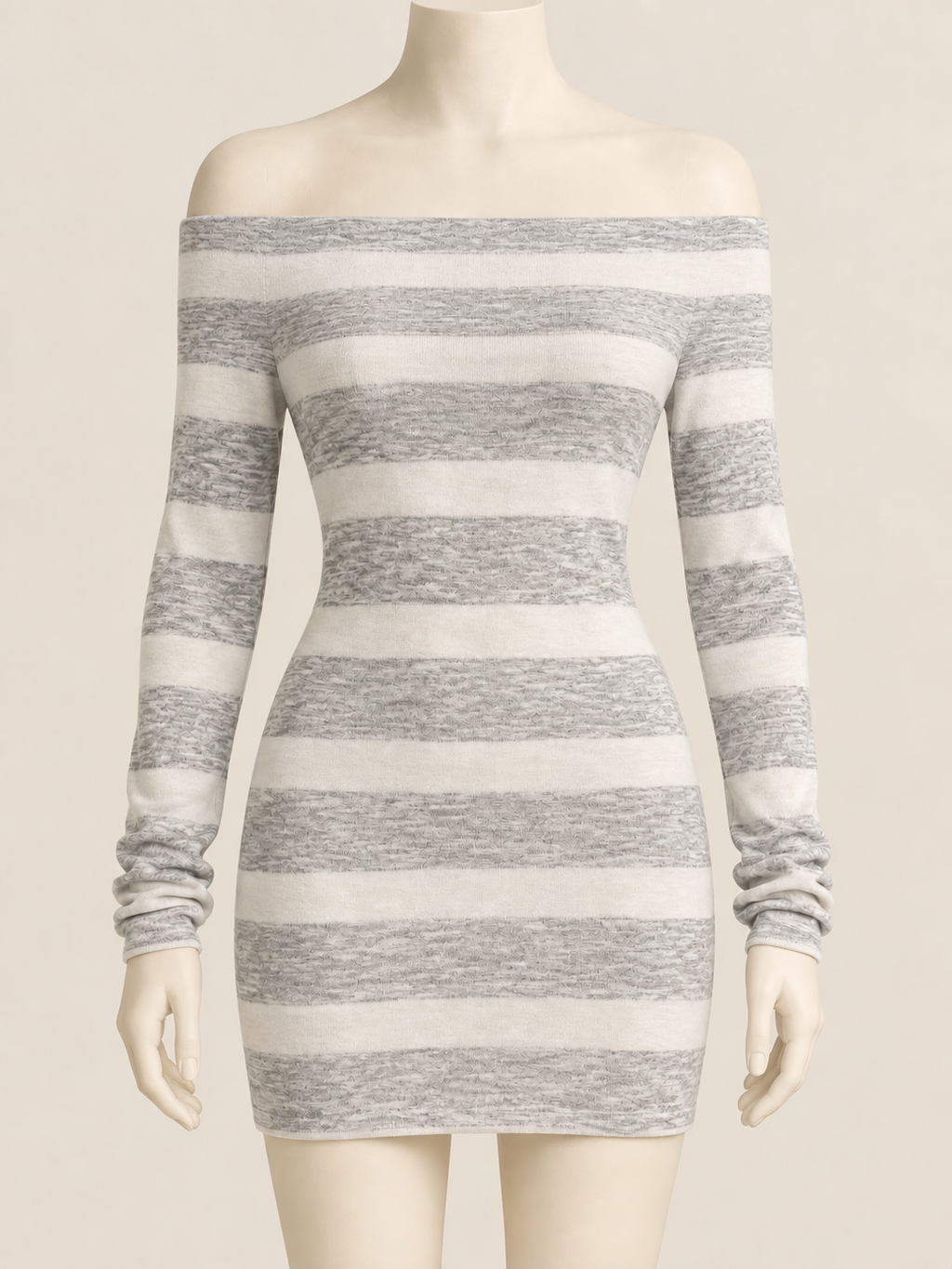 Cloud Balance Off-Shoulder Mini Dress