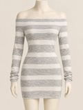 Cloud Balance Off-Shoulder Mini Dress