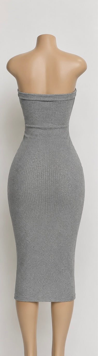 MIVÉRA Stone Midi Slit Dress