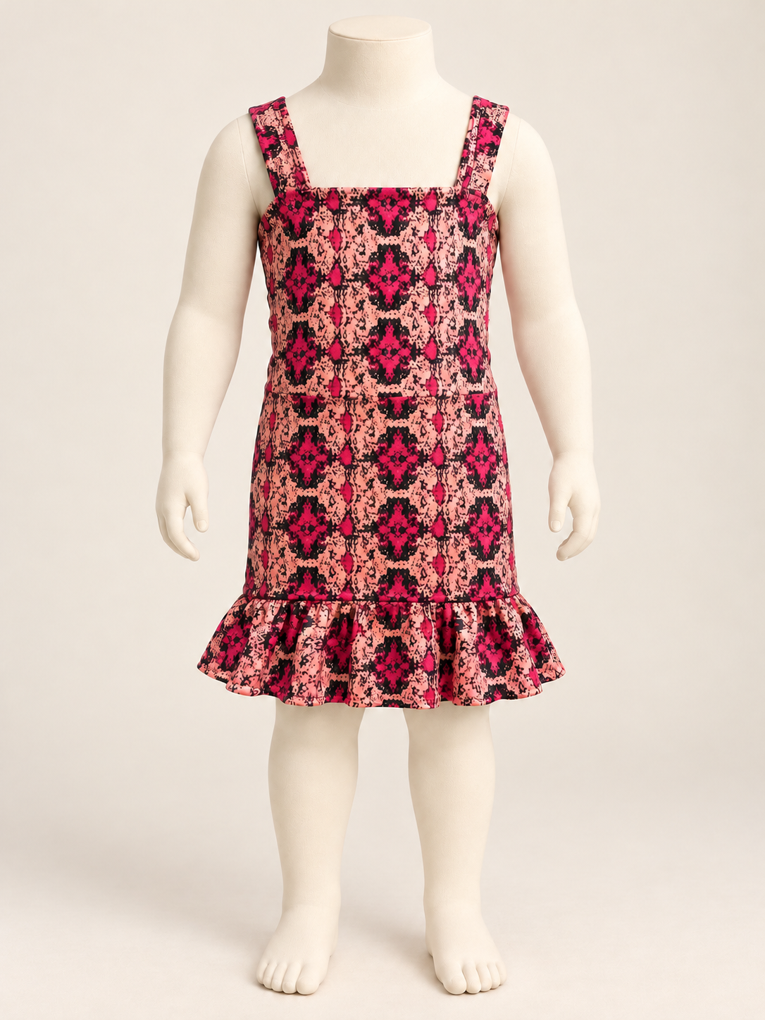 Pink Rush Kids Ruffle-Hem Dress